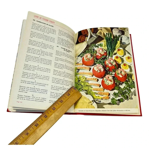 Purity Cookbook Livre de Cuisine Red Gold 1945 Edition HC Francais French - Picture 11 of 13
